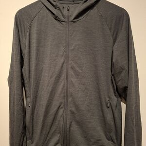 Uniqlo Men's Charcoal Hooded Lightweight Longsleeve Jacket